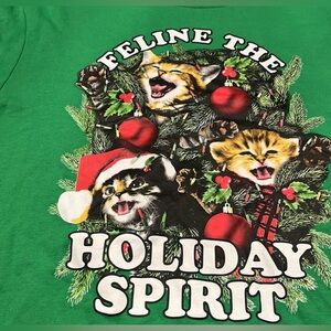 Large Fifth Sun Green Feline Sweatshirt